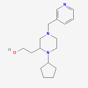 2-[1-cyclopentyl-4-(3-pyridinylmethyl)-2-piperazinyl]ethanol