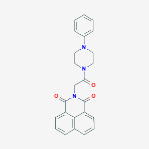 molecular formula C24H21N3O3 B380415 2-(2-oxo-2-(4-phenylpiperazin-1-yl)ethyl)-1H-benzo[de]isoquinoline-1,3(2H)-dione CAS No. 326889-78-5