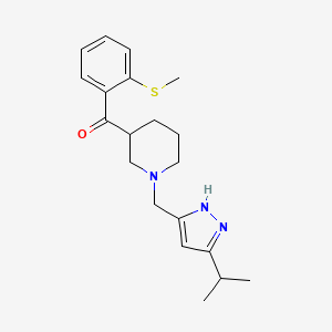 {1-[(5-isopropyl-1H-pyrazol-3-yl)methyl]-3-piperidinyl}[2-(methylthio)phenyl]methanone