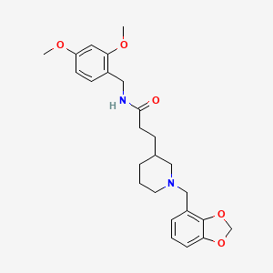 3-[1-(1,3-benzodioxol-4-ylmethyl)-3-piperidinyl]-N-(2,4-dimethoxybenzyl)propanamide