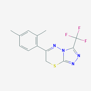 molecular formula C13H11F3N4S B380419 6-(2,4-dimethylphenyl)-3-(trifluoromethyl)-7H-[1,2,4]triazolo[3,4-b][1,3,4]thiadiazine 