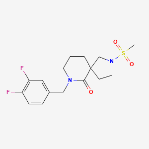 molecular formula C16H20F2N2O3S B3804202 7-(3,4-difluorobenzyl)-2-(methylsulfonyl)-2,7-diazaspiro[4.5]decan-6-one 