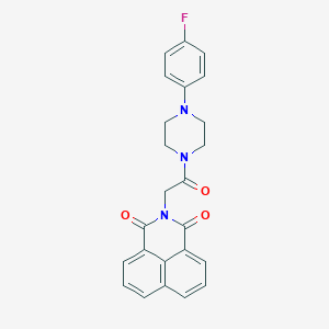 molecular formula C24H20FN3O3 B380421 2-{2-[4-(4-fluorophenyl)-1-piperazinyl]-2-oxoethyl}-1H-benzo[de]isoquinoline-1,3(2H)-dione CAS No. 326889-59-2