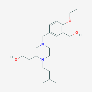 2-[4-[4-ethoxy-3-(hydroxymethyl)benzyl]-1-(3-methylbutyl)-2-piperazinyl]ethanol