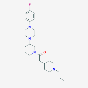 1-(4-fluorophenyl)-4-{1-[(1-propyl-4-piperidinyl)acetyl]-3-piperidinyl}piperazine