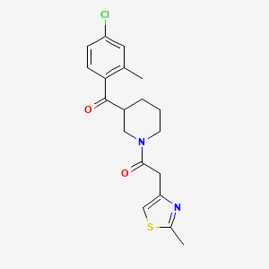 (4-chloro-2-methylphenyl){1-[(2-methyl-1,3-thiazol-4-yl)acetyl]-3-piperidinyl}methanone