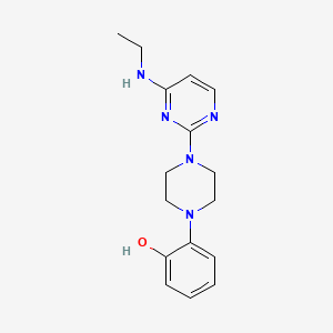 molecular formula C16H21N5O B3804282 2-{4-[4-(ethylamino)pyrimidin-2-yl]piperazin-1-yl}phenol 
