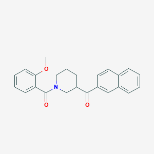 molecular formula C24H23NO3 B3804303 [1-(2-methoxybenzoyl)-3-piperidinyl](2-naphthyl)methanone 