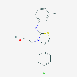 2-(4-(4-chlorophenyl)-2-[(3-methylphenyl)imino]-1,3-thiazol-3(2H)-yl)ethanol