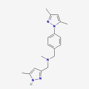 [4-(3,5-dimethyl-1H-pyrazol-1-yl)benzyl]methyl[(5-methyl-1H-pyrazol-3-yl)methyl]amine trifluoroacetate