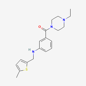 molecular formula C19H25N3OS B3804332 3-[(4-ethylpiperazin-1-yl)carbonyl]-N-[(5-methyl-2-thienyl)methyl]aniline 