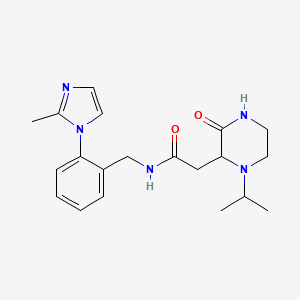 2-(1-isopropyl-3-oxopiperazin-2-yl)-N-[2-(2-methyl-1H-imidazol-1-yl)benzyl]acetamide