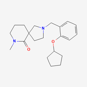 2-[2-(cyclopentyloxy)benzyl]-7-methyl-2,7-diazaspiro[4.5]decan-6-one