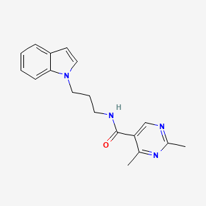 N-[3-(1H-indol-1-yl)propyl]-2,4-dimethylpyrimidine-5-carboxamide
