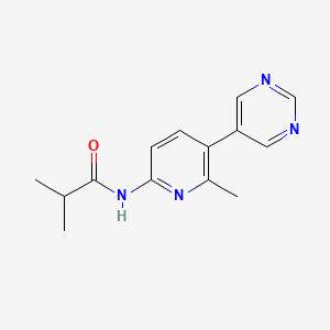 2-methyl-N-(6-methyl-5-pyrimidin-5-ylpyridin-2-yl)propanamide