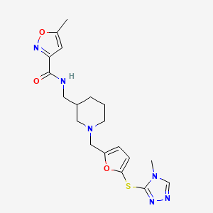 5-methyl-N-{[1-({5-[(4-methyl-4H-1,2,4-triazol-3-yl)thio]-2-furyl}methyl)-3-piperidinyl]methyl}-3-isoxazolecarboxamide