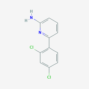 molecular formula C11H8Cl2N2 B3804415 6-(2,4-二氯苯基)吡啶-2-胺 