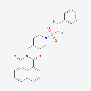 molecular formula C26H24N2O4S B380442 (E)-2-((1-(styrylsulfonyl)piperidin-4-yl)methyl)-1H-benzo[de]isoquinoline-1,3(2H)-dione CAS No. 326882-04-6