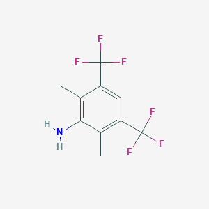 molecular formula C10H9F6N B380443 2,6-Dimethyl-3,5-bis(trifluoromethyl)aniline CAS No. 251651-29-3