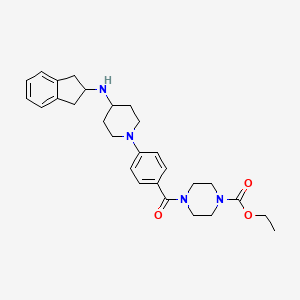 molecular formula C28H36N4O3 B3804430 ethyl 4-{4-[4-(2,3-dihydro-1H-inden-2-ylamino)-1-piperidinyl]benzoyl}-1-piperazinecarboxylate 
