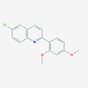 molecular formula C17H14ClNO2 B3804459 6-氯-2-(2,4-二甲氧基苯基)喹啉 