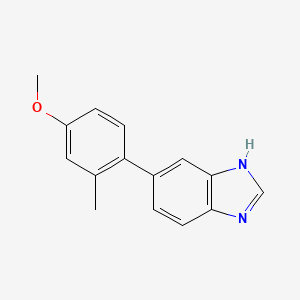 molecular formula C15H14N2O B3804503 6-(4-methoxy-2-methylphenyl)-1H-benzimidazole 