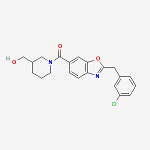 (1-{[2-(3-chlorobenzyl)-1,3-benzoxazol-6-yl]carbonyl}-3-piperidinyl)methanol