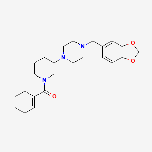 1-(1,3-benzodioxol-5-ylmethyl)-4-[1-(1-cyclohexen-1-ylcarbonyl)-3-piperidinyl]piperazine