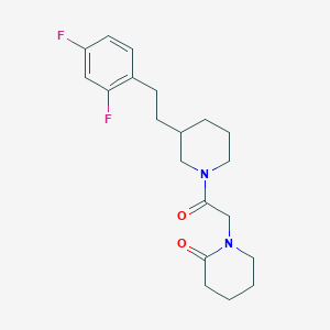 1-(2-{3-[2-(2,4-difluorophenyl)ethyl]-1-piperidinyl}-2-oxoethyl)-2-piperidinone