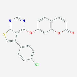 7-{[5-(4-chlorophenyl)thieno[2,3-d]pyrimidin-4-yl]oxy}-2H-chromen-2-one
