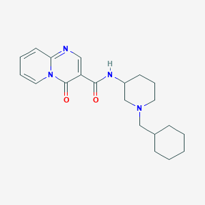 molecular formula C21H28N4O2 B3804576 N-[1-(cyclohexylmethyl)-3-piperidinyl]-4-oxo-4H-pyrido[1,2-a]pyrimidine-3-carboxamide 