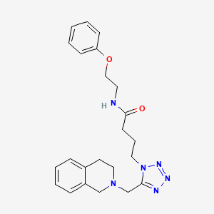 4-[5-(3,4-dihydro-2(1H)-isoquinolinylmethyl)-1H-tetrazol-1-yl]-N-(2-phenoxyethyl)butanamide