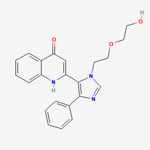 molecular formula C22H21N3O3 B3804593 2-{1-[2-(2-hydroxyethoxy)ethyl]-4-phenyl-1H-imidazol-5-yl}quinolin-4-ol 