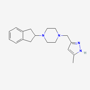 1-(2,3-dihydro-1H-inden-2-yl)-4-[(3-methyl-1H-pyrazol-5-yl)methyl]piperazine