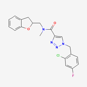 1-(2-chloro-4-fluorobenzyl)-N-(2,3-dihydro-1-benzofuran-2-ylmethyl)-N-methyl-1H-1,2,3-triazole-4-carboxamide