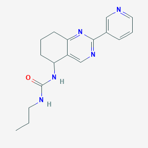 molecular formula C17H21N5O B3804630 N-propyl-N'-[2-(3-pyridinyl)-5,6,7,8-tetrahydro-5-quinazolinyl]urea 