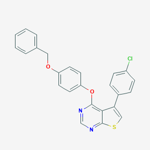 molecular formula C25H17ClN2O2S B380470 4-[4-(Benzyloxy)phenoxy]-5-(4-chlorophenyl)thieno[2,3-d]pyrimidine CAS No. 315694-71-4