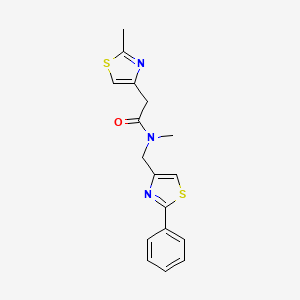 N-methyl-2-(2-methyl-1,3-thiazol-4-yl)-N-[(2-phenyl-1,3-thiazol-4-yl)methyl]acetamide