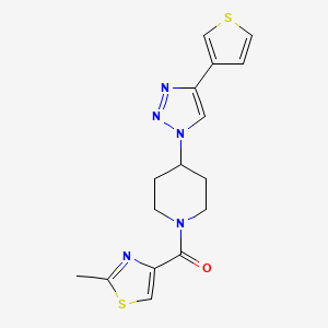 molecular formula C16H17N5OS2 B3804728 1-[(2-methyl-1,3-thiazol-4-yl)carbonyl]-4-[4-(3-thienyl)-1H-1,2,3-triazol-1-yl]piperidine 