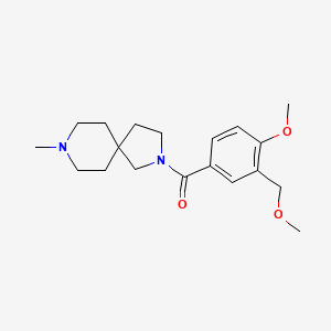 molecular formula C19H28N2O3 B3804733 2-[4-methoxy-3-(methoxymethyl)benzoyl]-8-methyl-2,8-diazaspiro[4.5]decane 