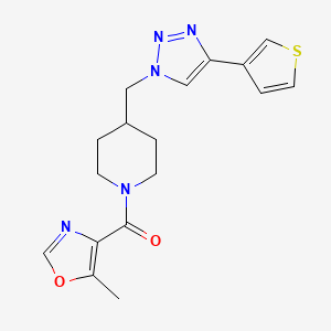 molecular formula C17H19N5O2S B3804743 1-[(5-methyl-1,3-oxazol-4-yl)carbonyl]-4-{[4-(3-thienyl)-1H-1,2,3-triazol-1-yl]methyl}piperidine 