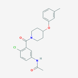 molecular formula C21H23ClN2O3 B3804747 N-(4-chloro-3-{[4-(3-methylphenoxy)piperidin-1-yl]carbonyl}phenyl)acetamide 