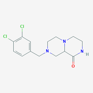 molecular formula C14H17Cl2N3O B3804751 8-(3,4-dichlorobenzyl)hexahydro-2H-pyrazino[1,2-a]pyrazin-1(6H)-one 