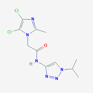 2-(4,5-dichloro-2-methyl-1H-imidazol-1-yl)-N-(1-isopropyl-1H-1,2,3-triazol-4-yl)acetamide