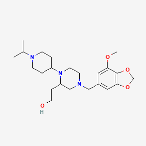 2-{1-(1-isopropyl-4-piperidinyl)-4-[(7-methoxy-1,3-benzodioxol-5-yl)methyl]-2-piperazinyl}ethanol