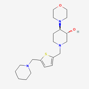 (3R*,4R*)-4-(4-morpholinyl)-1-{[5-(1-piperidinylmethyl)-2-thienyl]methyl}-3-piperidinol