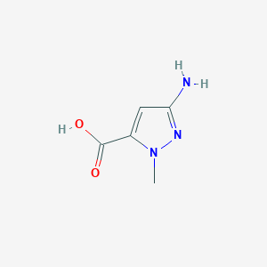 molecular formula C5H7N3O2 B038048 3-amino-1-methyl-1H-pyrazole-5-carboxylic acid CAS No. 117860-54-5