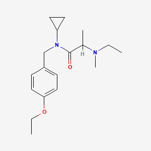 molecular formula C18H28N2O2 B3804806 N-cyclopropyl-N-(4-ethoxybenzyl)-2-[ethyl(methyl)amino]propanamide 