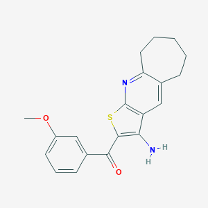 (3-amino-6,7,8,9-tetrahydro-5H-cyclohepta[b]thieno[3,2-e]pyridin-2-yl)(3-methoxyphenyl)methanone