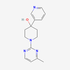 molecular formula C15H18N4O B3804846 1-(4-methyl-2-pyrimidinyl)-4-(3-pyridinyl)-4-piperidinol 